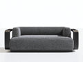 Sofás 2 plazas tapizado 180x82x72 cm - gris oscuro-negro - estilo moderno para salón