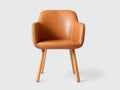 Sillas de comedor cuero sintético 58x56x82 cm - marrón - diseño con reposabrazos para comedor