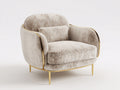 Sillones tapizados 92x88x82 cm - beige-dorado - estilo moderno para salón