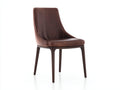 Sillas de comedor tapizado efecto cuero 50x58x88 cm - marrón oscuro - diseño moderno para comedor