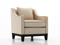 Sillones tapizado de tela 76x78x88 cm - beige - diseño elegante para salón