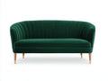 Sofás 2 plazas terciopelo 135x78x82 cm - verde esmeralda - diseño elegante para salón