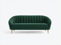 Sofás 2 plazas tela 182x86x78 cm - verde - diseño curvado para salón