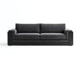 Sofás 2 plazas tela 190x90x76 cm - gris-negro - diseño moderno para salón