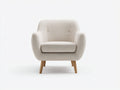 Sillones tapizado de tela 78x76x82 cm - beige - diseño moderno para salón