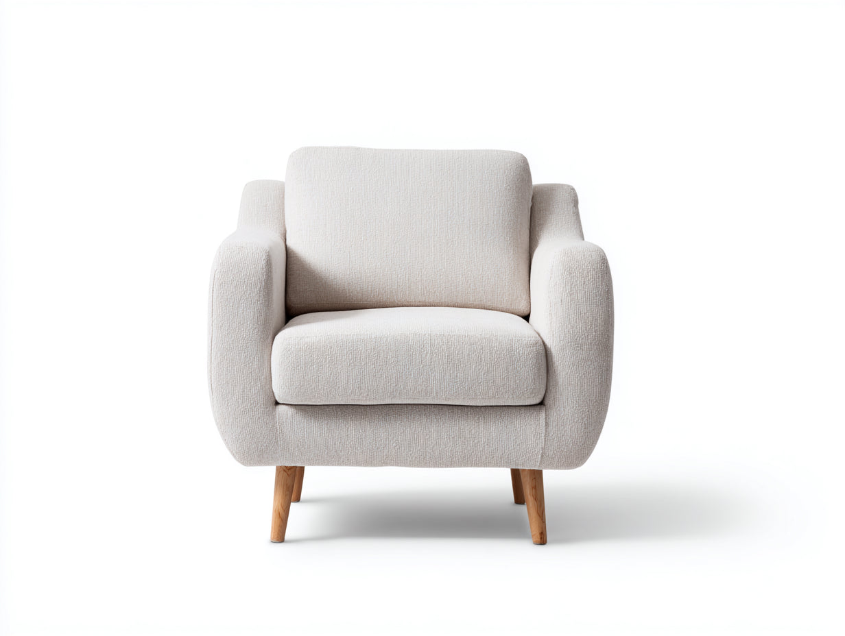 Sillones tapizados 82x78x85 cm - beige - estilo moderno para salón