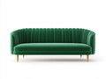 Sofás 2 plazas de terciopelo 190x82x78 cm - verde-dorado - estilo moderno para salón