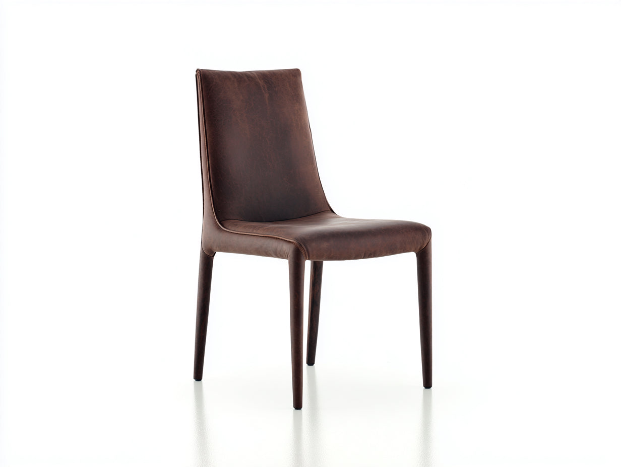 Sillas de comedor tapizadas 50x57x88 cm - marrón oscuro - estilo moderno para comedor